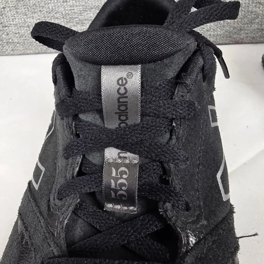 NEW BALANCE 555 FLIPDUO WL555BK WOMEN’S SUEDE RETRO SNEAKERS – BLACK – SIZE 9